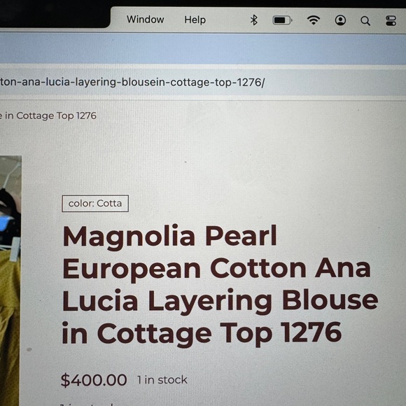 Magnolia Pearl Ana Lucia Blouse
1276- cottage - Picture 7 of 7